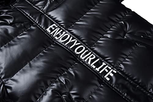 Boys Hooded Padded Coat Children Shining Puffer Jacket Kids Water Resistant Winter Warm Coat3