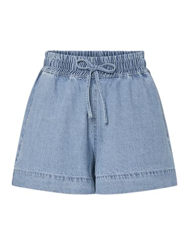 Short en denim Pcflora HW PIECES au style smart casual épuré