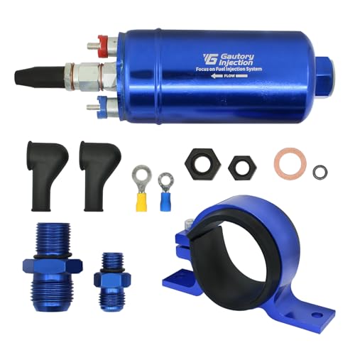 Gautory Universal External Inline Electric Fuel Pump High Flow 300lph 12v Wit...