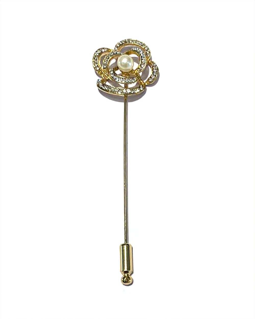 La Belleza Unisex Gold Plated Crystal Rhinestone Studded Flower Floral Brooch Lapel Pin for Coats Suits Sarees Sherwani Kurta (B0BR3Q9GGF) Amazon Price History, Amazon Price Tracker