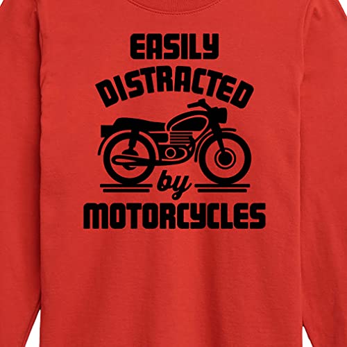 Instant Message - Easily Distracted by Motorcycles - Toddler & Youth Long Sleeve Graphic T-Shirt3