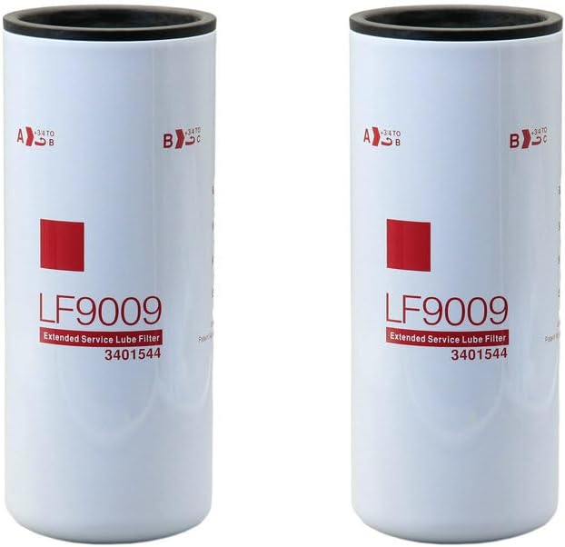 LF9009-2 Oil Filter, for LF9009 3401544, TECXLF7000, XLF7000, AT193242 1216400561 (Pack of 2)