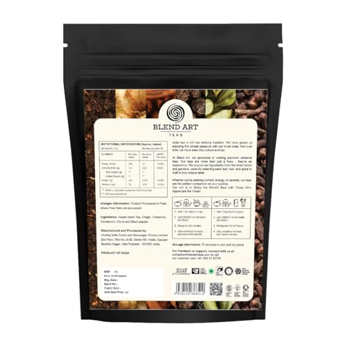 Image of Masala Chai 125g 100% Kadak Assam Black CTC Tea | Immunity Booster Enriched with Cardamom Ginger Cloves Black Pepper and Lemongrass Classic Masala Tea Refreshing All Natural Helps in Cold & Cough