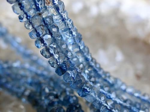 Aigue-marine du Mozambique AAA micro-rondelles 3-6.5mm lot de 10