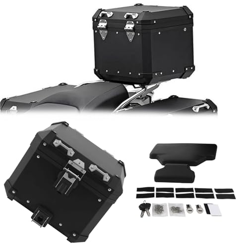SHQXD Seitenkoffer Für BMW F900GS ADV F900 GS 2023 2024 2025 Motorradzubehör Heckbox Gepäckaufbewahrung Kofferraum Reisewerkzeugkasten Topcase Aluminium(Nero)