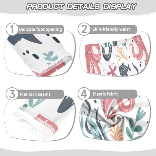 Bolaz Toddler Girls Leggings Printed Yoga Pants Leggings Octopus Whale for Kids3