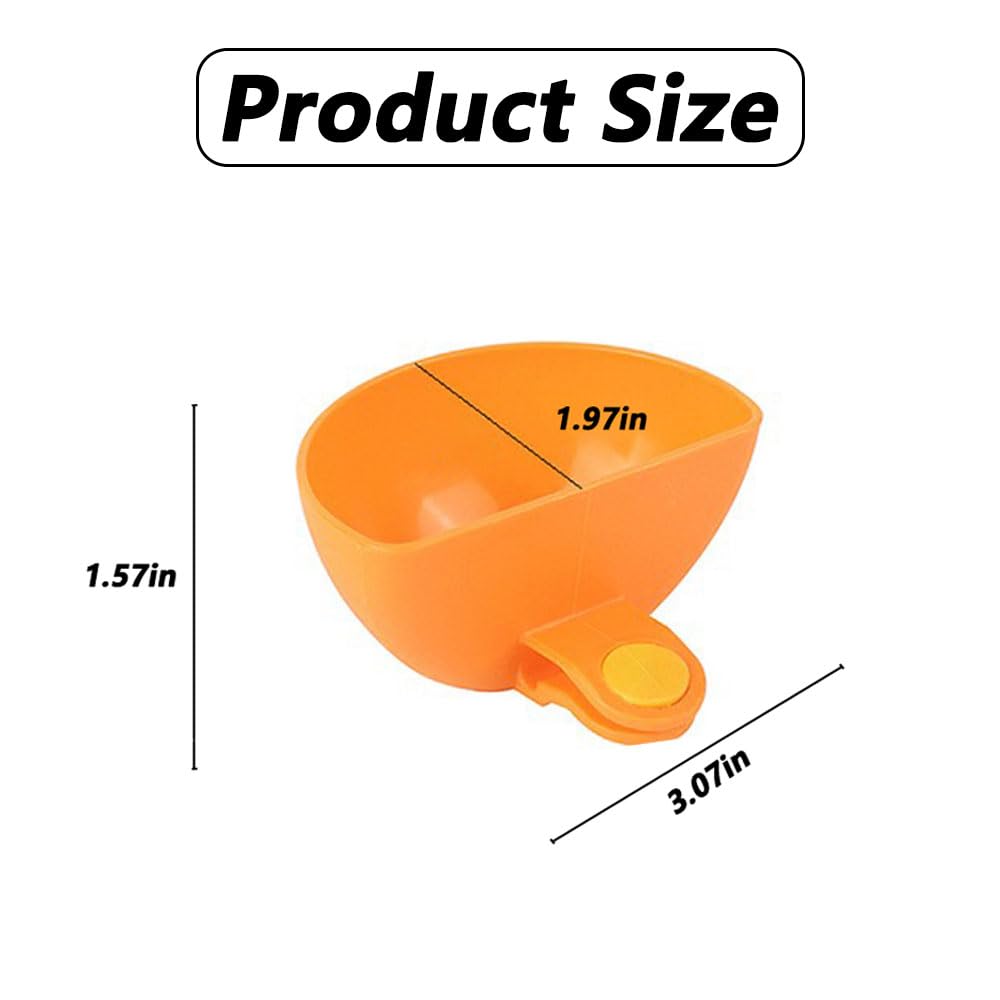 Vibbang 4 Pièces Bols à Clip Pour Assiette, Support à Clipser, Bol à épices, Bols à Condiments En Plastique, Récipients De Cuisine Pour Sauce Tomate, Sel, Sucre, épices (A