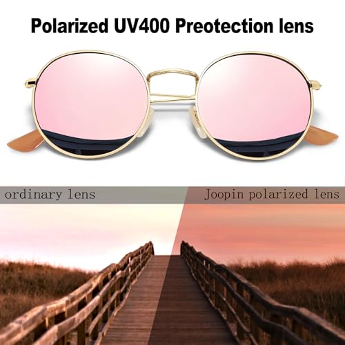 Joopin Vintage Round Sunglasses for Women, Retro Trendy Polarized Sun Glasses UV400 Protection, Circle Shades Men Sunnies3