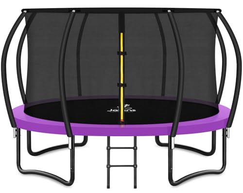 Image of JELENS Trampoline 8FT 10FT 12FT 14FT 15FT 16FT, Recreational Trampolines with Enclosure Net, Outdoor Anti-Rust Trampolines for Kids and Adults, ASTM Approved