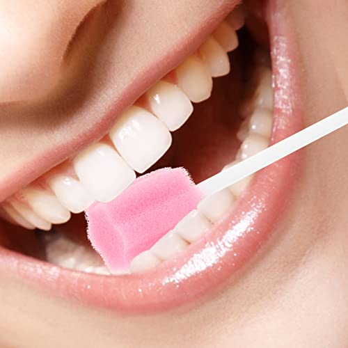 Healvian Cotonetes De Cuidados Bucais 150 Peças Cotonetes Descartáveis Esponja De Limpeza De Dentes