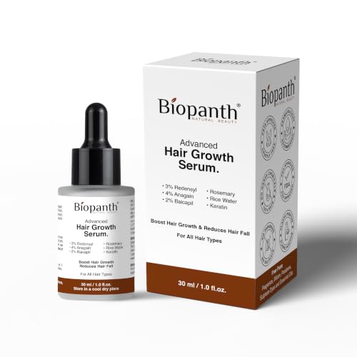 Image of Advanced Hair Growth & Scalp Serum - 3% Redensyl, 4% Anagain, 2% Baicapil, Caffeine & Keratin | Hair Fall Control Serum for Frizzy, Thinning Hair | Men & Women, 30ml (Pack of 1)