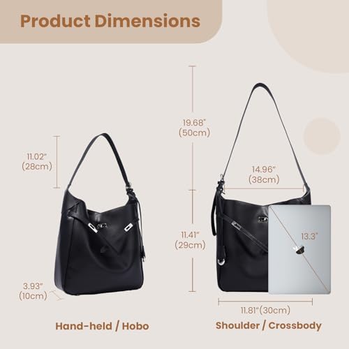Bolso Hobo de Cuero Genuino para Mujer miniatura 5