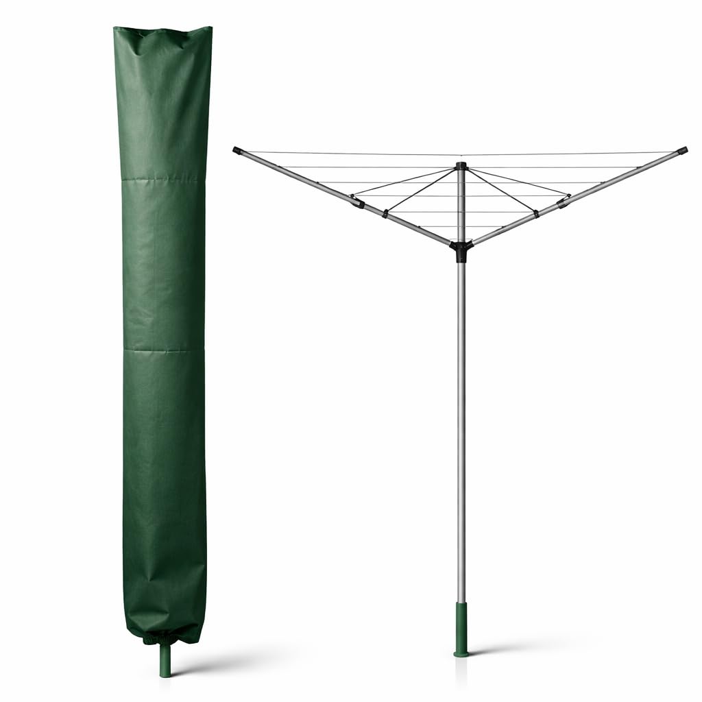 ZINNIAUK Kingfisher Rotary Dryer Cover – Waterproof Outdoor Washing Line Cover, UV Treated, Heavy Duty Garden Rotary Airer with Drawstring, Weather Resistant Clothes Dryer Protection (29 x 145 cm)