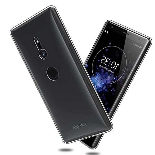 Xperia XZ2 SO-03K / SOV37 / 702SO 用のケース カバー クリア 全透明 対応 TPU 耐衝撃 指紋防止 薄型 軽量 黄変防止 Qi充電対応 Xperia XZ2