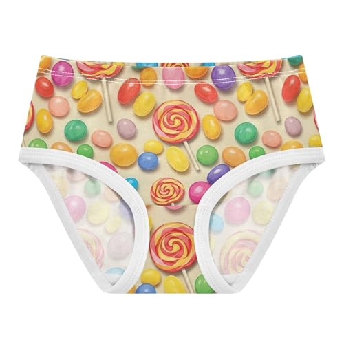 Cotton Toddler Girls Underwear Colorful Candies Lollipops Panties for Girl Funny Undies Kids Briefs 2t