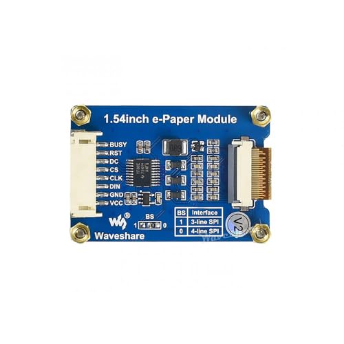 Image of 1.54 Inch E-Ink Display Module 200x200 SPI Interface e-Paper Screen Compatible with Raspberry Pi Arduino, Ultra Low Power Electronic Paper for Shelf Labels DIY Projects