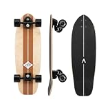 ACTA Surfskate Foam V2 31" - Ocean - Tavola da Surf-Skate in acero 7 pieghe, ideale per principianti e intermedi, per pumptrack, crociere e carving urbano (Foam V2) (Timber)