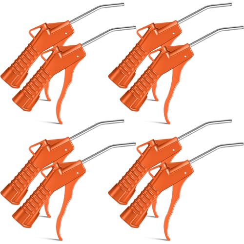 Honoson 8 Pcs Air Gun Blower Pistol Grip Blow Nozzle Tool, Orange