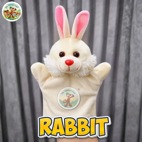Image of Rabbit Hand Puppet for Kids | Soft Plush Animal Puppet | Storytelling, Role Play, Preschool Learning Toy | Interactive Educational Puppet for Boys & Girls