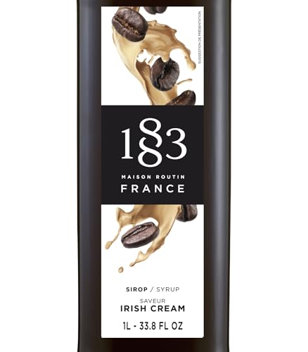 Image of 1883 Irish Cream Syrup for Drinks, 1 Liter Plastic Bottle