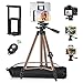 Tripod for iPad iPhone Camera Tablet,50-inch Aluminum Alloy Tripod + Wireless Remote + 2 in 1 Mount Holder for Smartphone (Width 2-3.2"),Tablet (Width 4.3-7.2")