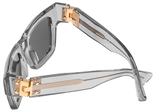 Womens Shiny Transparent Rectangular Sunglasses3