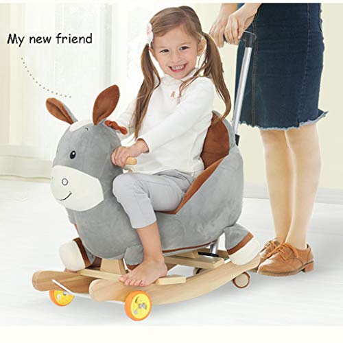 Schaukelpferd QIQIDEDIAN Erziehungsmusik der frühen Kindheit Trojanerkindschaukelpferdebabyschaukelstuhlbabyschaukel… – Bild 3