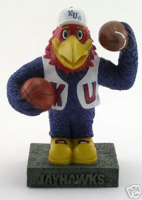TAILGATORS Kansas University Jayhawks Basketball & Football ChalkTalk Mascot Figure