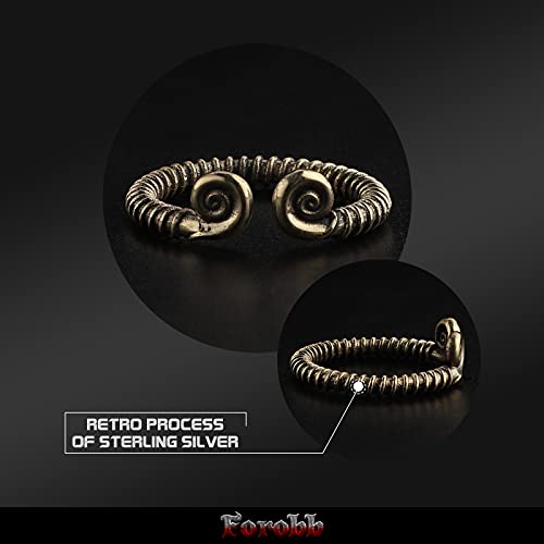 Image of Skull Ring Brass Handcrafted Gothic Rock Punk Diablo Vintage Cocktail Party Biker Retro [Spiral 60031] - Ring Size 4