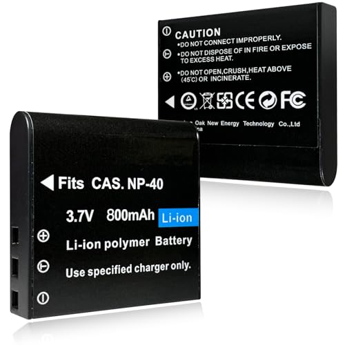 NP-40 Battery Charger, Digital Camera Battery Charger with NP-40 3.7V 800mAh Li-ion Rechargeable Battery
