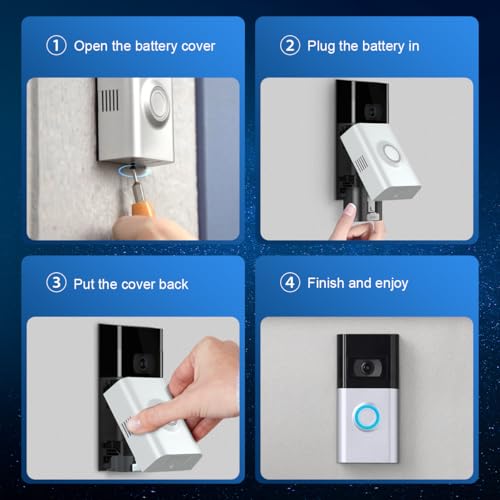 Baterías de repuesto para Ring Battery para mantener la vigilancia en el hogar pack de 2 7