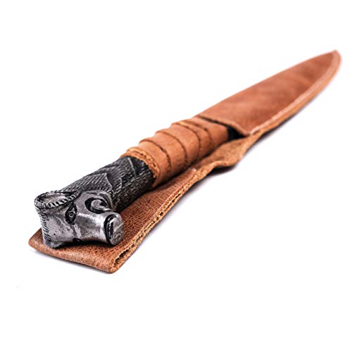 Image of Norse Tradesman Viking Knife, Boar Hilt, 5.5 in Carbon Steel Blade