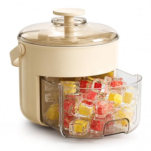 Molde para hielo con tapa y almacenamiento, diseño doble capa miniatura 1