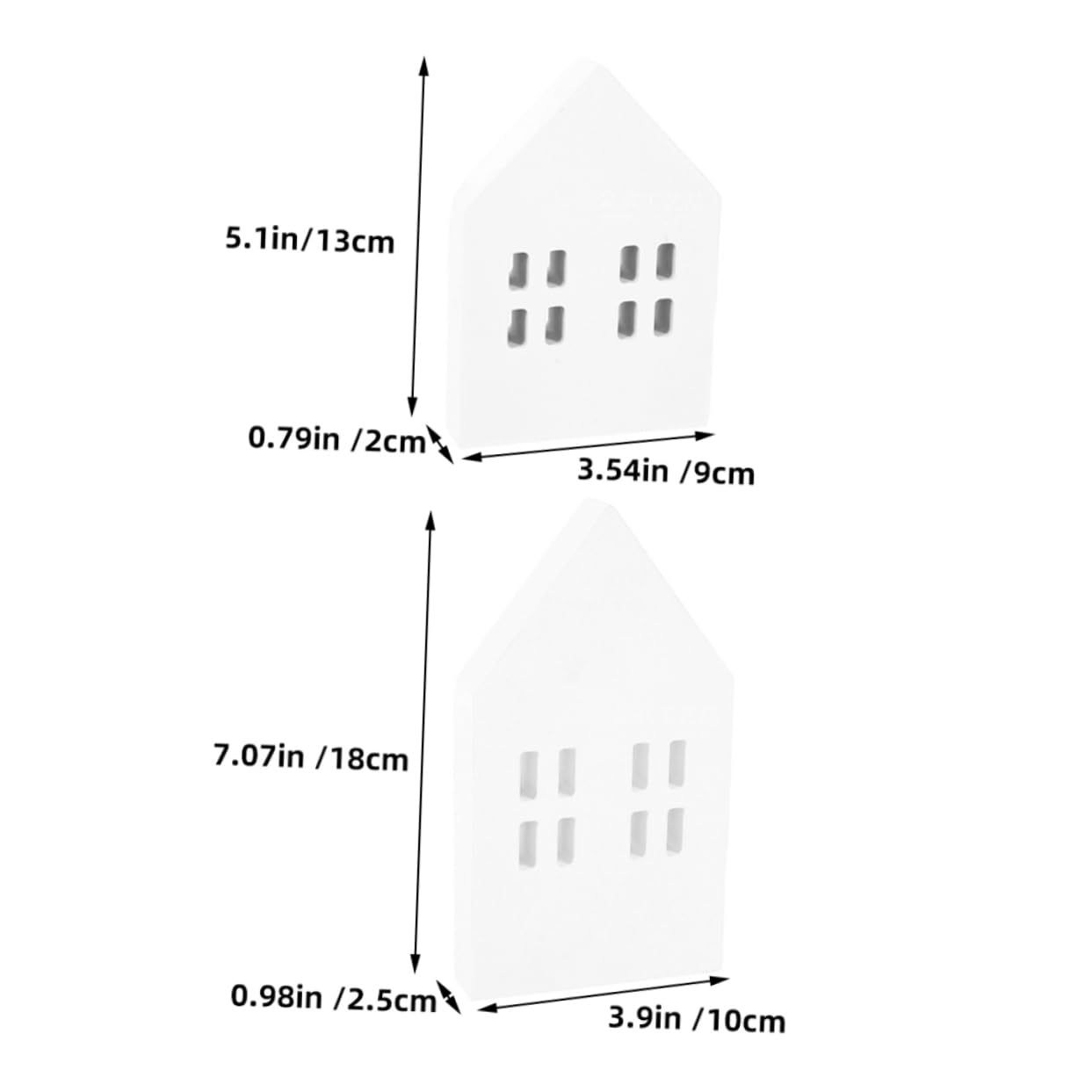 DECHOUS Decorative Mini Houses for Christmas DIY Desktop Artificial House Slice Decor