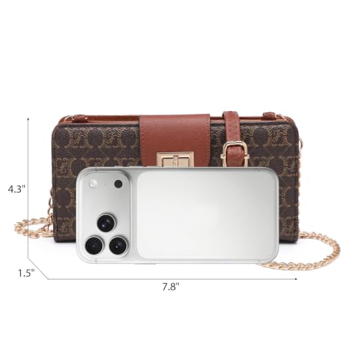 Image of Classic Crossbody Bag for Women, Small Chain Strap Wallet Purse with Phone Compartment & Card Slots