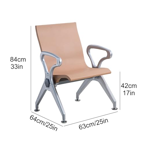 Silla para sala de espera ergonómica con brazos y respaldo gris 2