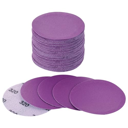 Arilier 3 Inch Sanding Disc 40Pcs, 320 Grit Sandpaper, Drill Sanding Attachment, Wet Dry Hook and Loop Sandpaper Discs for Random Orbital Sanders, Alumina Sand Paper for Wood, Metal, Automotive