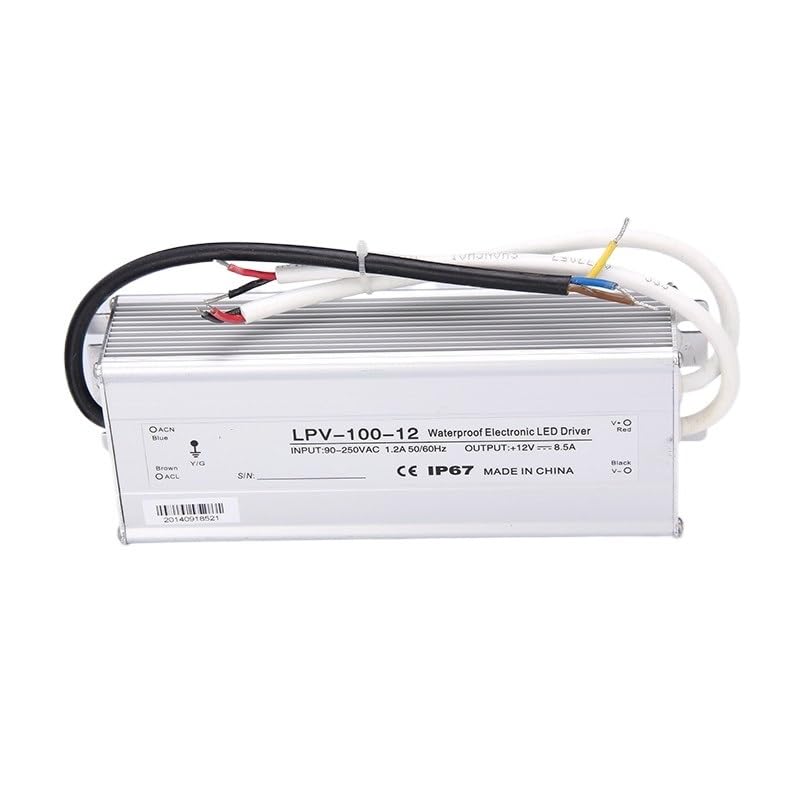 Netzteil Treiber LED 8,5A 12V 100W DC für Außen für Streifenbeleuchtung AC Trafo LPV-100-12