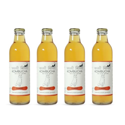 Image of KAALI BILLI Kombucha Classic, Pack of 4 | Fermented Tea, All Natural, Gut Healthy Drink | 4 x 250ml | Vegan, Preservative free, Low calorie, Low sugar