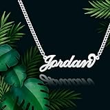 CLY Jewelry Personalized Name Necklace Sterling Silver Pendant Custom Name Necklace Personalized Gifts Customizable Nameplate Necklace for Women CLY Jewelry Personalized Name Necklace Sterling Silver Pendant Custom Name Necklace Personalized Gifts Customizable Nameplate Necklace for Women