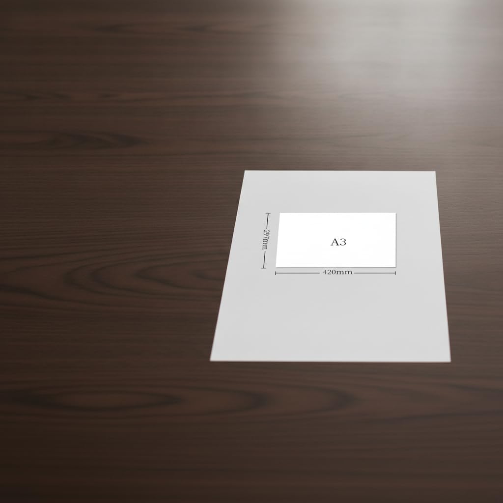 Printing Paper Inkjet Paper Paper Document Paper with Smooth 60gsm Wood Pulp Texture for Writing Artwork Printing Suitable for Classroom Activities, White, White, A3 (297 * 420mm)