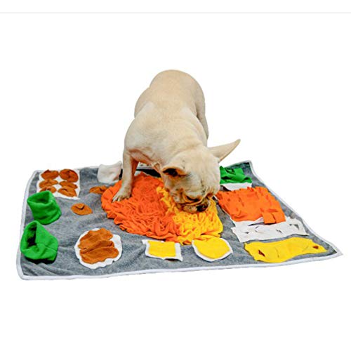 Balacoo Pet Snuffle Mat divertido de flanela para alimentação lenta Quebra-cabeças Alimentador Nariz