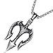 HYYSYQ retrò Shiva Poseidone Tridente Pendente Collana per Uomo Argento Sterling Fatto Mano Amuleto Gioielleria Natale Regali,80cm(32in)