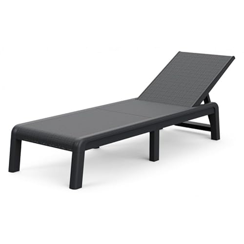 Keter Lettino Prendisole Mallorca Graphite Sdraio Sunlounger 188X58Xh29 Cm
