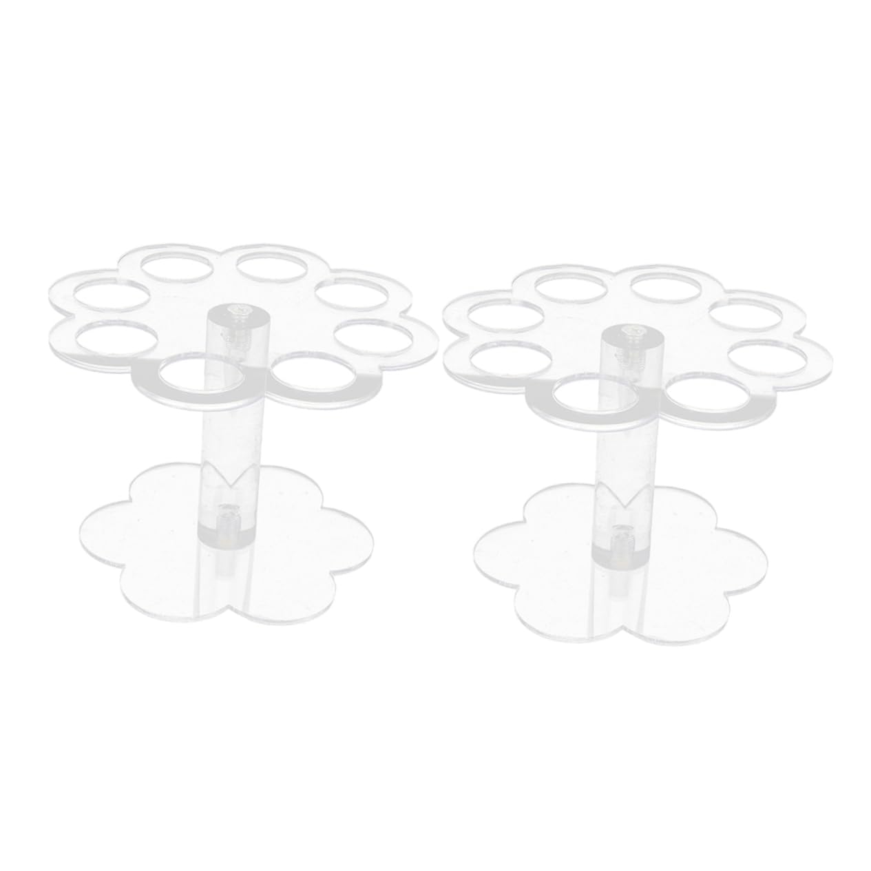 PRETYZOOM 2Pcs Acrylic Ice Cream Cone Holder Transparent Waffle Cone Display Rack with and Easy to Clean Ice Cream Stand for Parties and Events