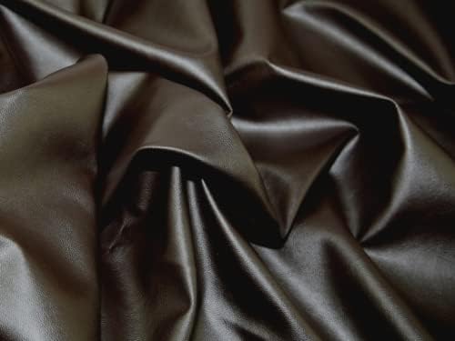 Minerva Crafts Soft PVC Leathercloth Faux Leather Pleather Fabric Brown - per Yard