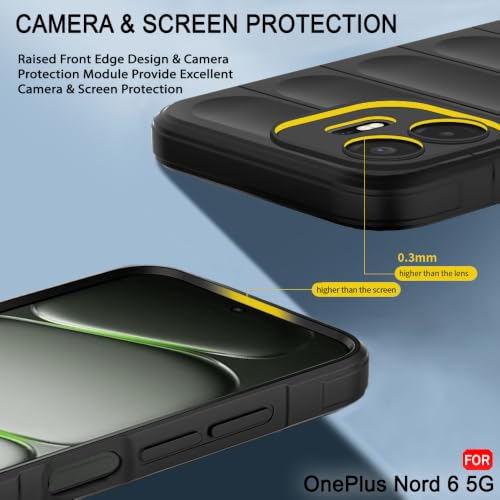 Image of TheGiftKart Liquid Silicon Back Cover Case for OnePlus N6 5G | Shockproof Military Grade Protection | Micro-Fibre Cloth On Inner Side | Anti-Slip Grip Back Case Cover for OnePlus N6 5G (TPU, Black)
