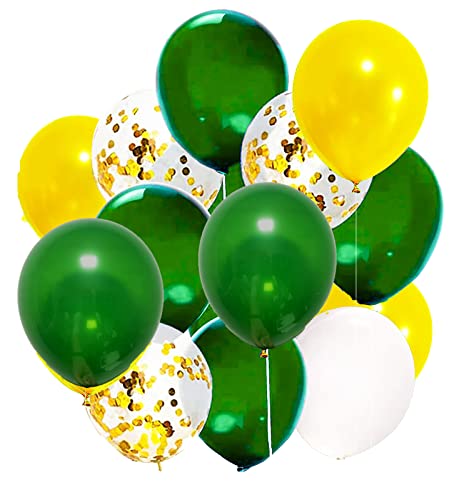 Image of Graduation Party Decorations Green Yellow 2026 /Green Yellow Graduation Decorations /Green Gold Balloons of 20pcs for Tractor Birthday Decor
