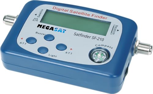 Megasat SF-210 – Localisateur Satellite numérique (pour l'orientation Rapide d'une antenne parabolique, signalisation Optique et Acoustique, Boussole,...