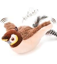 Amazon | AUSCAT 猫 おもちゃ 鳥 ピョンピョンバード 自動 羽ばたく